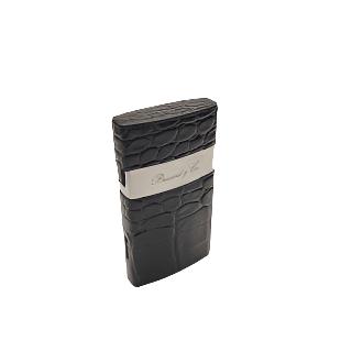 Brizard & Co. Venezia Single Torch Lighter - CROCO Black