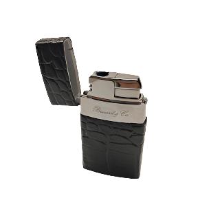 Brizard & Co. Venezia Single Torch Lighter - CROCO Black