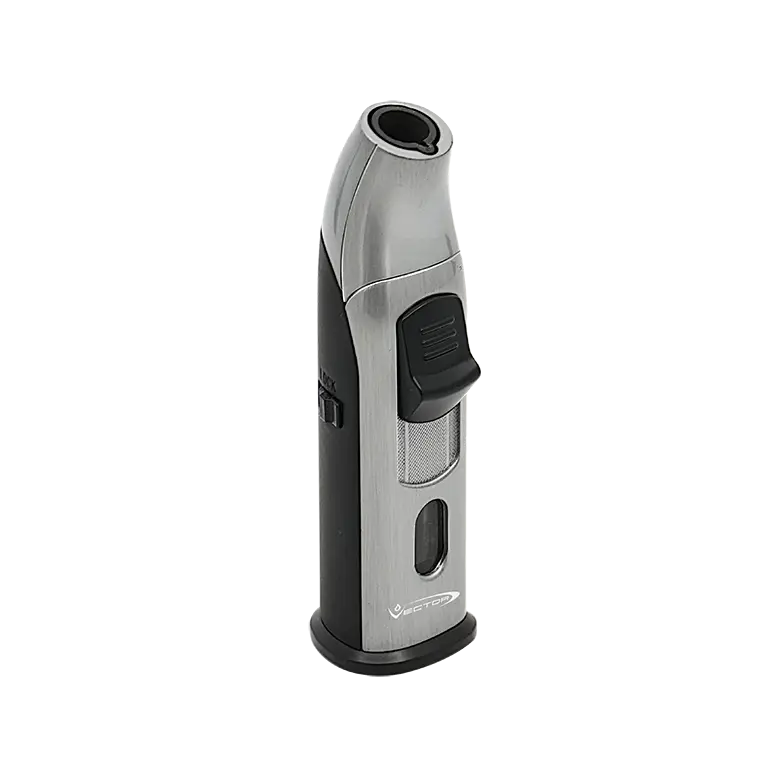 Vector, Aztech Chrome Satin Torch lighter