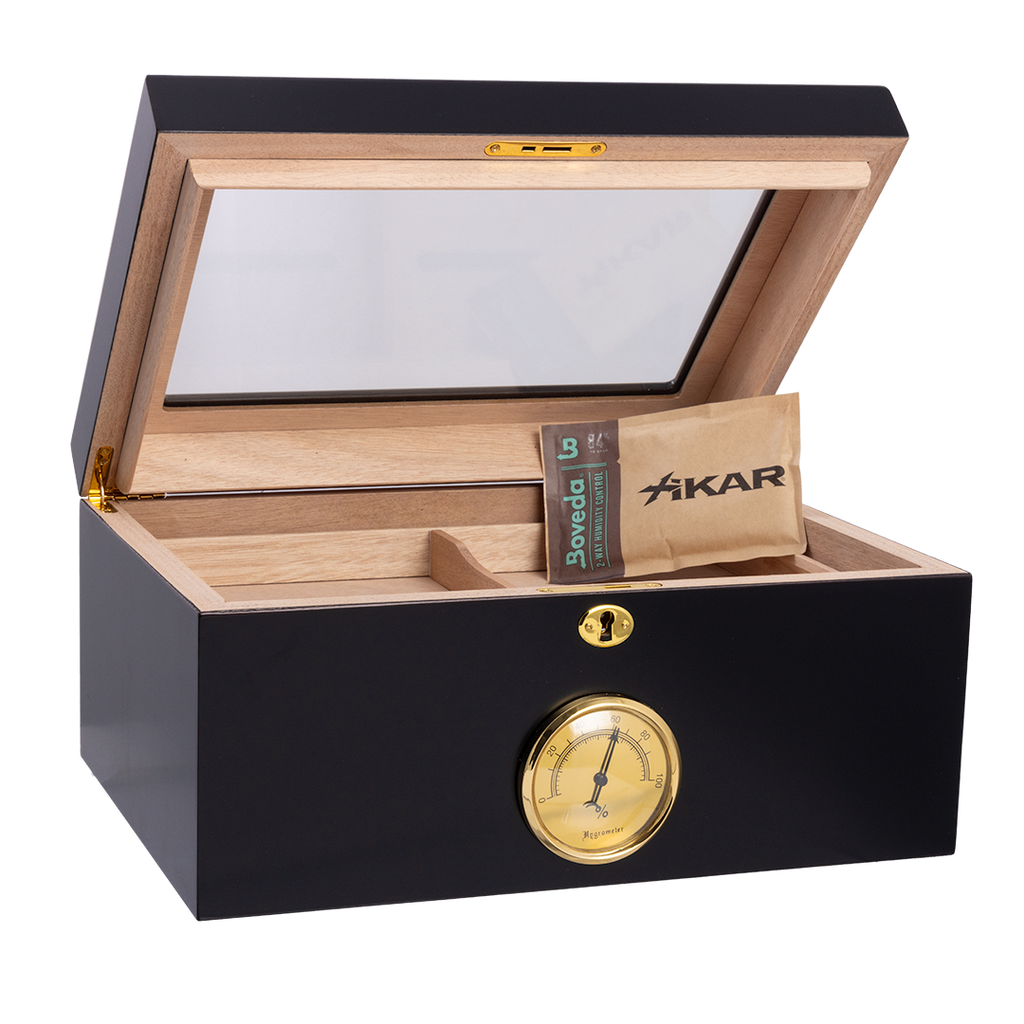Bally Glasstop Black Humidor