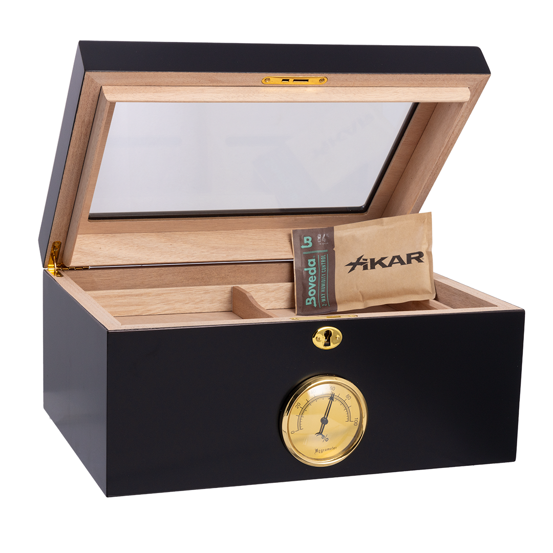 Bally Glasstop Black Humidor