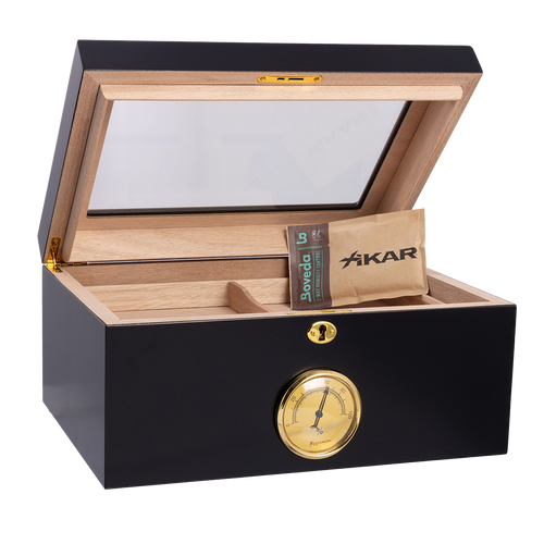 Bally Glasstop Black Humidor