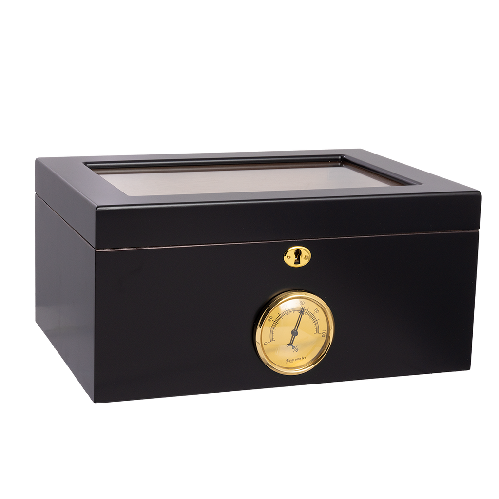 Bally Glasstop Black Humidor