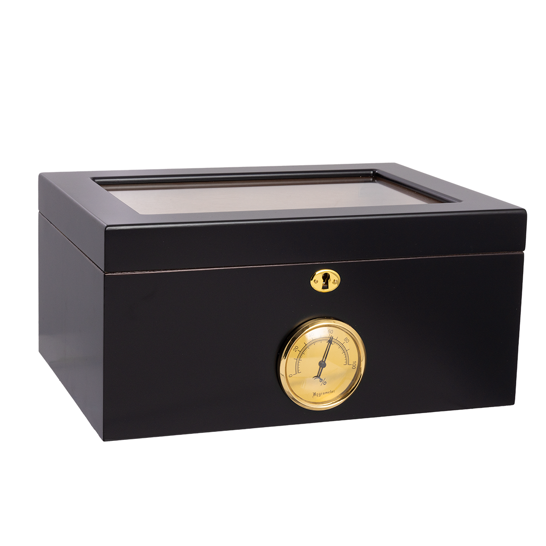 Bally Glasstop Black Humidor
