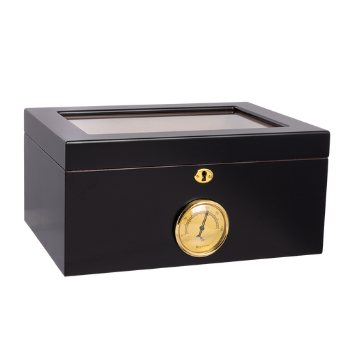 Bally Glasstop Black Humidor