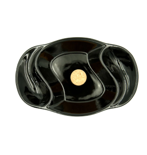 Black Ceramic Ashtray