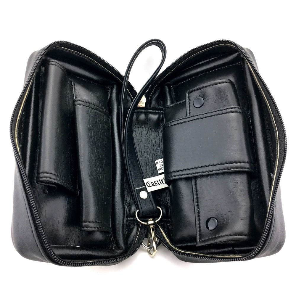 Castleford Blk Pipe & Tobacco Pouch Snap