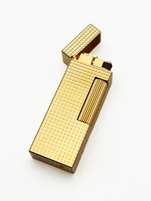 Dunhill Rollagas Hobnail Gold Plate Lighter