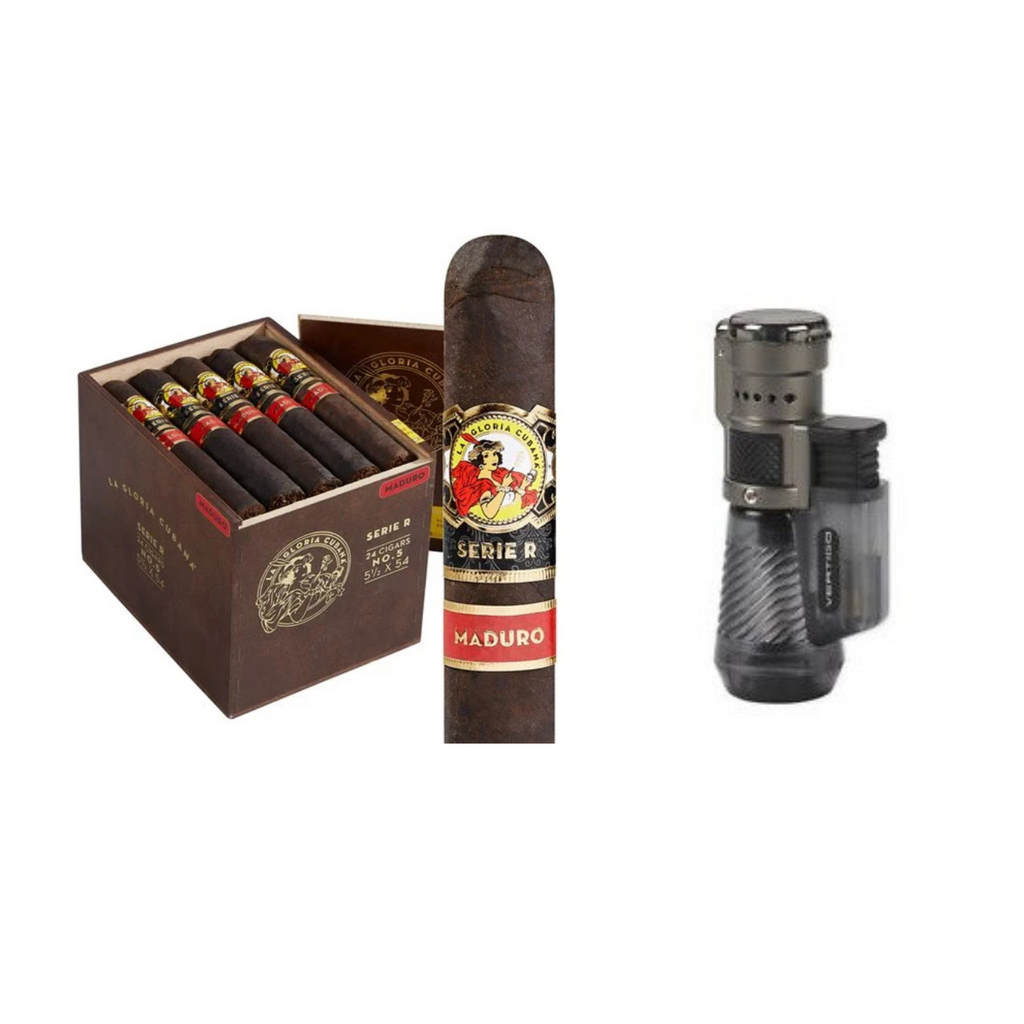 La Gloria Cubana Serie R No 5 Maduro (Torch Lighter included)