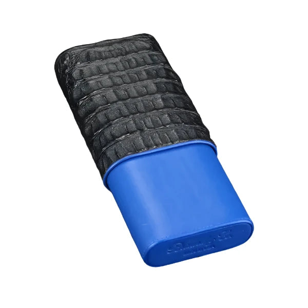 Brizard & Co. The "Show Band" 3 Cigar Case - Caiman