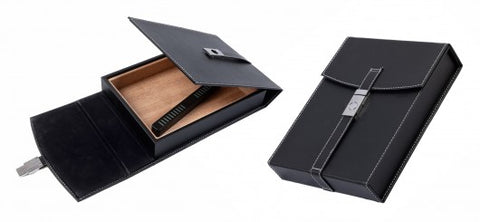 Black Travel Humidor with Buckle