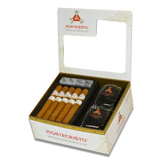 Montecristo White Cigar and Whiskey Glass Set