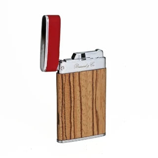 Brizard & Co. Sottile Premium Lighter - Zebrawood & Red