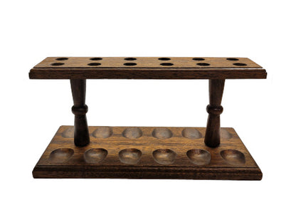 Estate Dark Walnut 12Pipe Stand