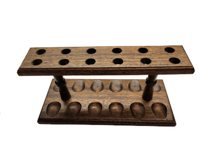 Estate Dark Walnut 12Pipe Stand