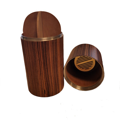 Brizard & Co. Cylinder Desk Humidor - Zebrawood