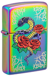 Zippo Rose Snake Design