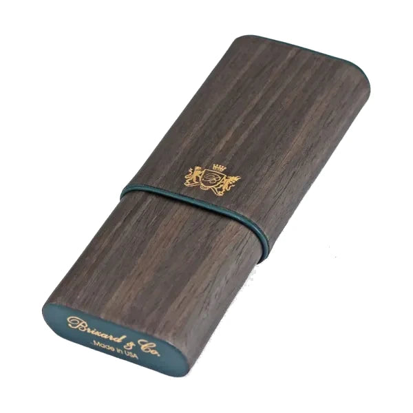 Brizard & Co. - The "Show Band" 3 Cigar Case - Ebony